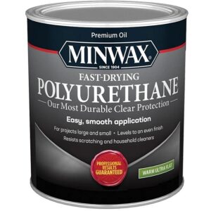 Minwax Fast-Drying Ultra Flat Clear Oil-Based Polyurethane 1 qt