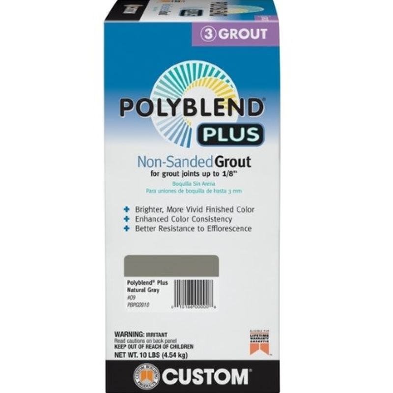 Polyblend Plus Natural Gray Non Sanded Grout 10 lb
