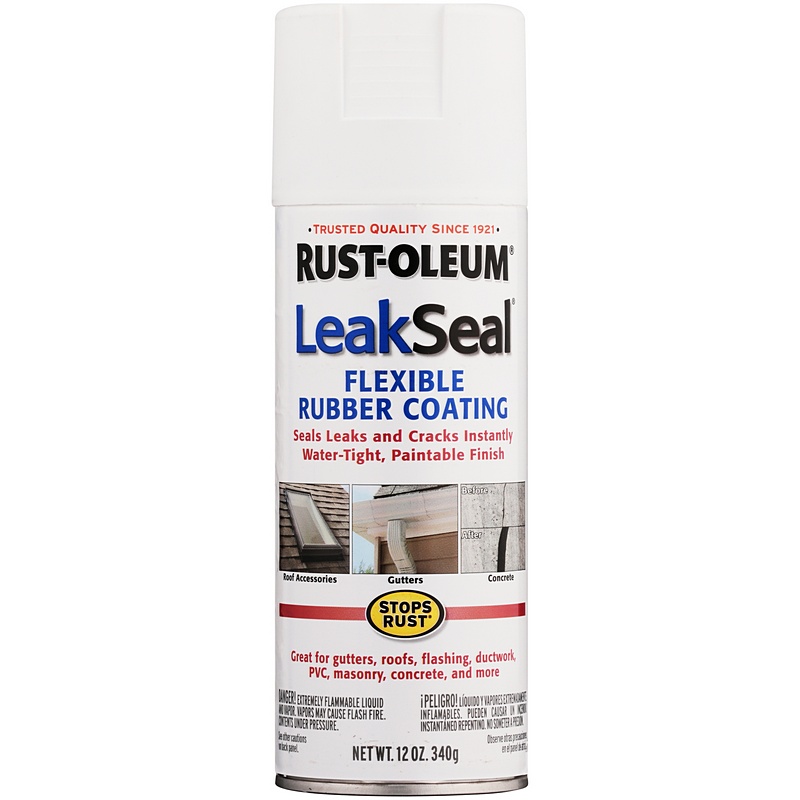 Rust-Oleum LeakSeal White Rubber Sealant Spray 12 oz