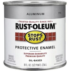 Rust-Oleum Stops Rust Oil-Based Aluminum Enamel Paint 8 oz