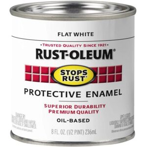 Rust-Oleum Stops Rust Oil-Based Protective Enamel Flat White Paint 1-2pt
