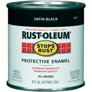 Rust-Oleum Stops Rust Oil-Based Protective Enamel Satin Black Paint 1-2pt
