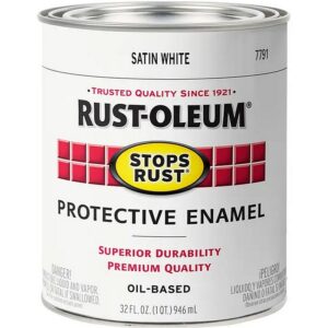Rust-Oleum Stops Rust Satin White Outdoor Paint 1qt