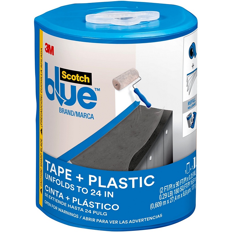 Scotch Pre-Taped Painter’s Plastic Sheeting 24”x90’