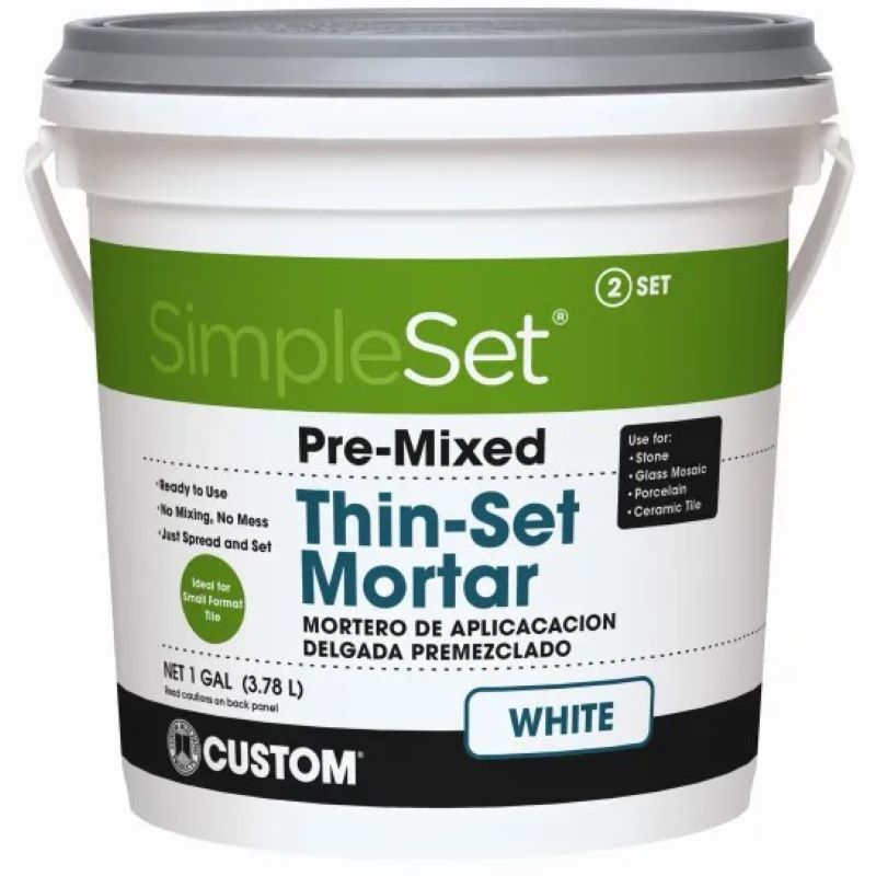 SimpleSet White Thin Set Mortar 1 gal