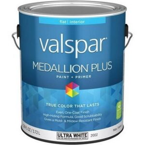Valspar Medallion Plus Premium Flat Interior Ultra White Base Paint & Primer 1 gal