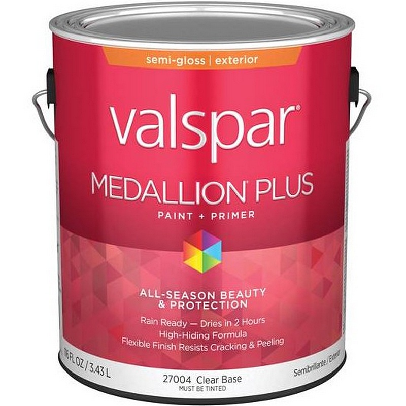 Valspar Medallion Plus Premium Semi-Gloss Clear Base Paint & Primer 1 gal