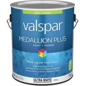 Valspar Medallion Plus Satin Interior Ultra White Paint & Primer 1 gal