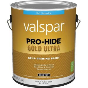Valspar Pro-Hide Gold Ultra Latex Flat Clear Base Interior Wall Paint 1 gal