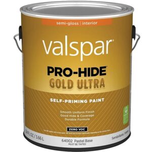 Valspar Pro-Hide Gold Ultra Latex Semi-Gloss Pastel Base Interior Wall Paint 1 gal