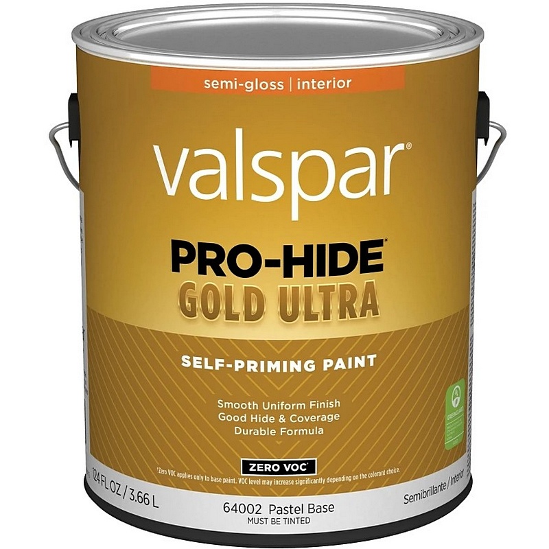 Valspar Pro-Hide Gold Ultra Latex Semi-Gloss Pastel Base Interior Wall Paint 1 gal