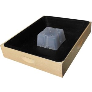 10-Frame Wooden Black Top Feeder Assembled