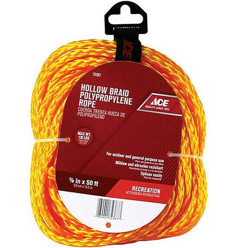 ACE Gold Braided Poly Rope 3/8 inch x 50 feet