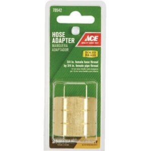 Ace Brass Hose Adapter 3/4 inch FTH X 3/4 inch FPT