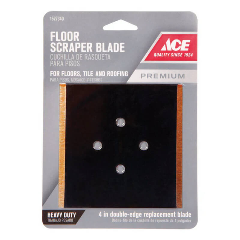 Ace Heavy-Duty Steel Double-Edge Floor Scraper Replacement Blade 4”