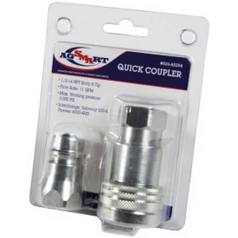 AgSmart AS204 Hydraulic Quick Coupler with ISO Tip 1/2”