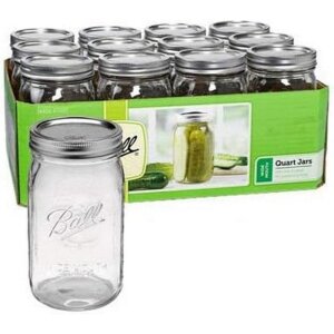 Ball Wide Mouth Mason Jars 1qt 12 pk