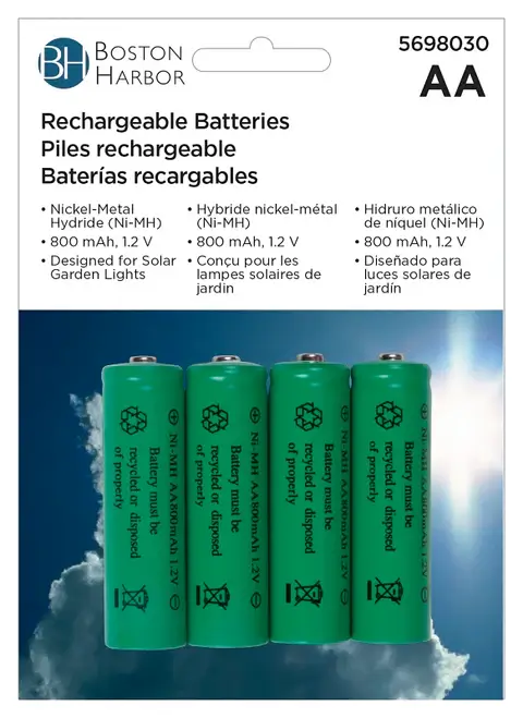 Boston Harbor Rechargeable AA Batteries 4pk