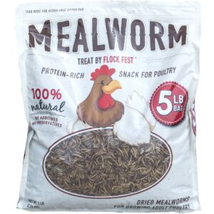 Buffalo Tools Dried Mealworms Premium Poultry Feed 5 lb