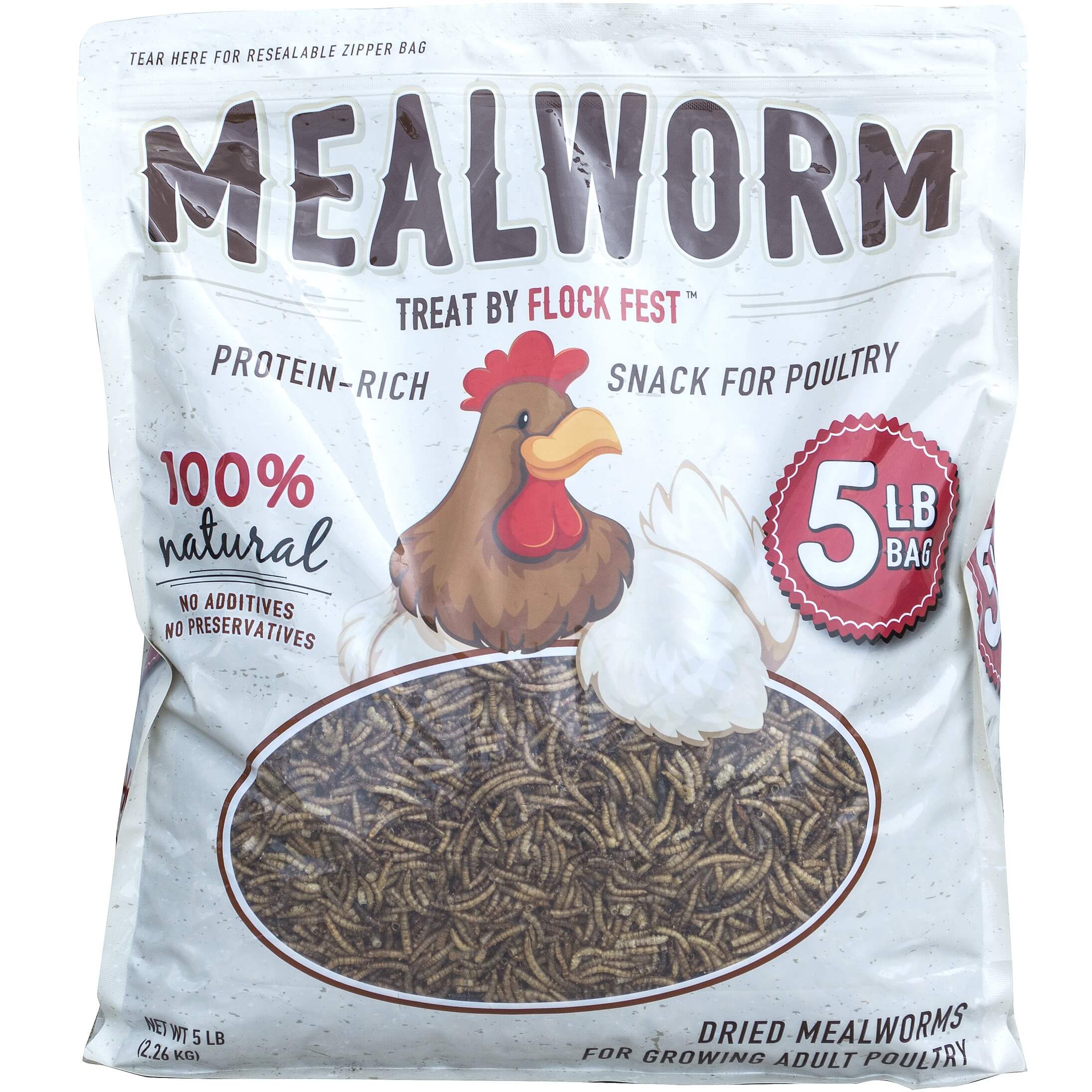 Buffalo Tools Dried Mealworms Premium Poultry Feed 5 lb
