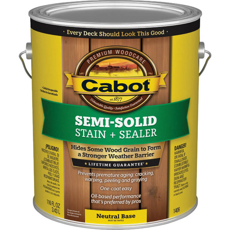 Cabot Oil-Based Semi-Solid Neutral Base Deck & Siding Stain 1 gal