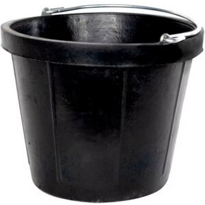 Fortex Black Rubber Utility Pail 8 qt