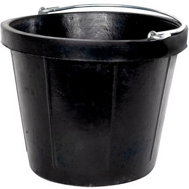 Fortex Black Rubber Utility Pail 8 qt