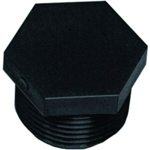 Green Leaf Black Poly Hexagonal Male Pipe Plug 1-1/4” MPT