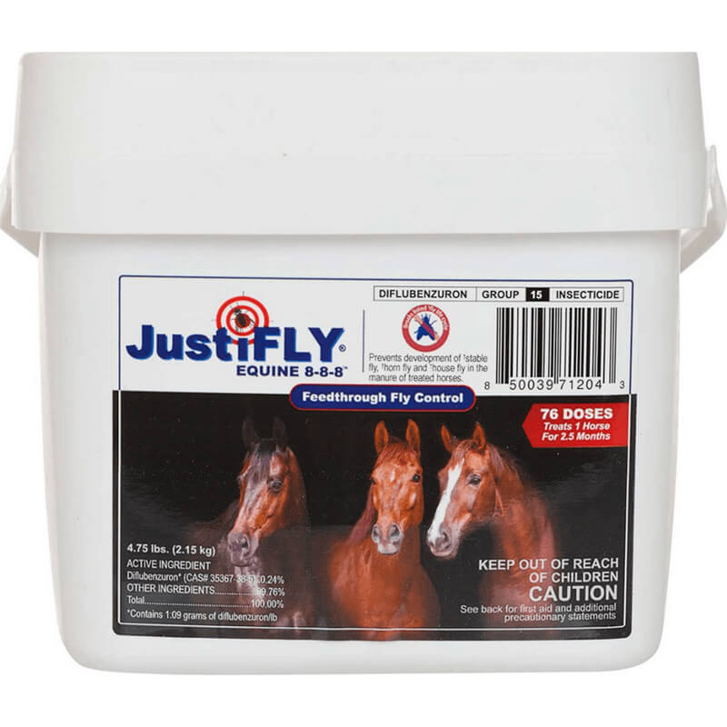 JustiFLY Equine 8-8-8 Fly Control Bucket 4.75 lb