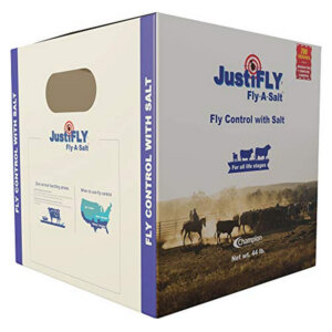 JustiFLY Fly-A-Salt Fly Cattle Fly Control Block with Salt 44 lb