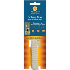 Lamplight Farms Flat Cotton Replacement Wicks 5/8” 3 pk
