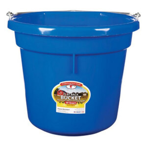 Little Giant DuraFlex Flat Back Blue Plastic Bucket 20 qt