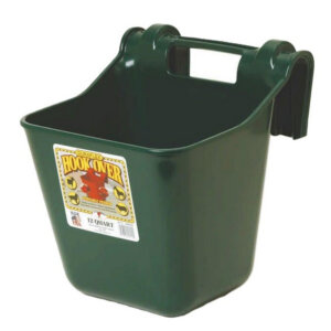 Little Giant DuraFlex Green Plastic Hook Over Feeder 12 qt