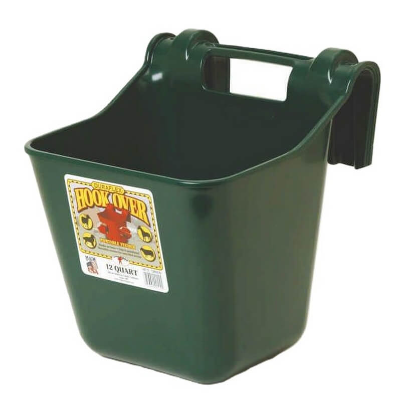 Little Giant DuraFlex Green Plastic Hook Over Feeder 12 qt