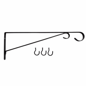 Living Accents Black Steel Straight Loop Plant Hanger 15”