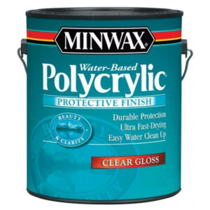 Minwax Polycrylic Water-Based Clear Gloss Satin Protective Finish 1 gal