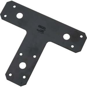 National Hardware Black Steel T-Plate Connector 6”x5”