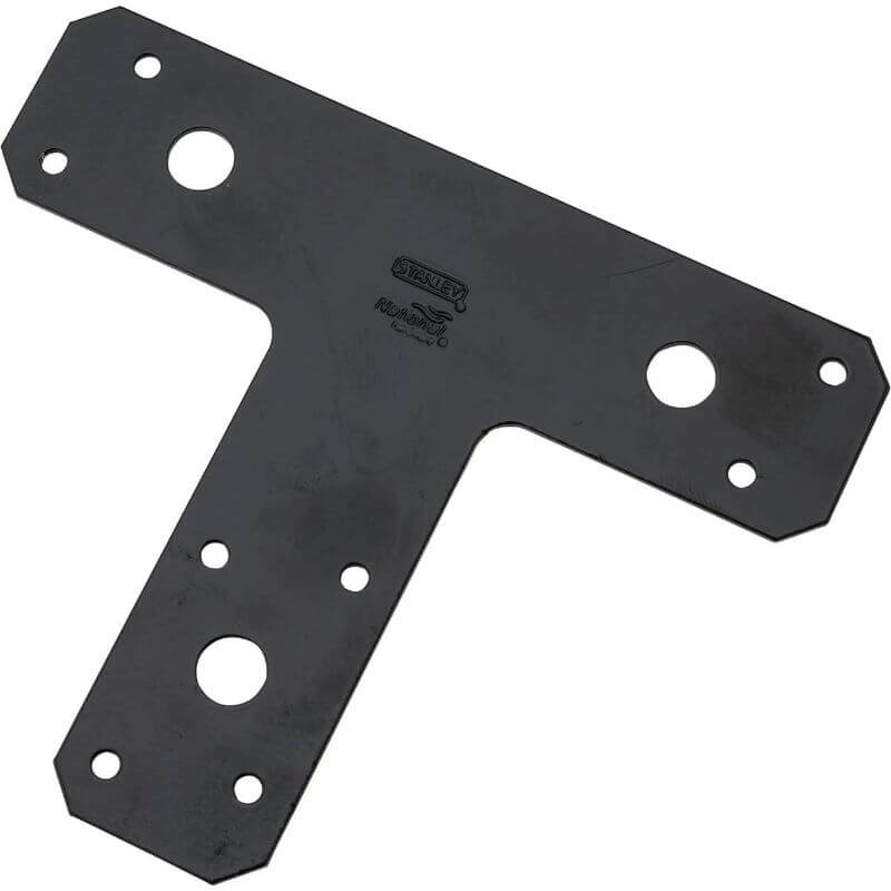 National Hardware Black Steel T-Plate Connector 6”x5”