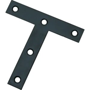 National Hardware Black T-Plate 4”x4”