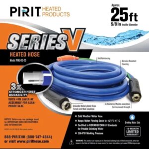 Pirit Series V Heated Garden Hose 25′