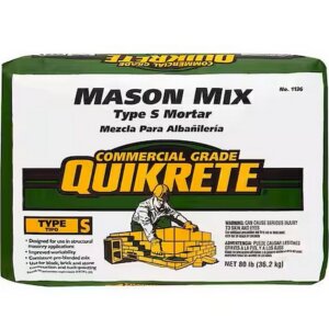 Quikrete Mason Mix Type S Pre-Blended High Strength Mortar 80 lb