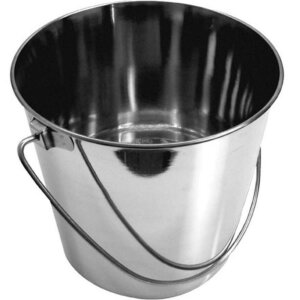 Stainless Steel Pail with Rivets 13 qt