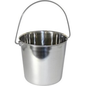 Stainless Steel Pail with Rivets 8 qt