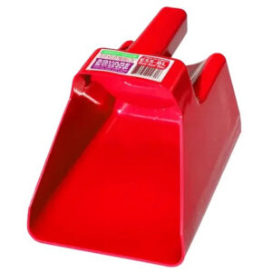 Tuff Stuff Red Plastic Enclosed Square Scoop 3 qt