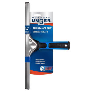 Unger Performance Grip Rubber Blade Steel Squeegee 14”