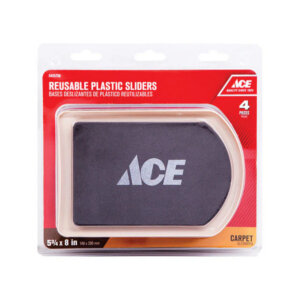 Ace Rectangular Brown Plastic Slide Glides 5-3/4” x 8-1/4” 4 pk