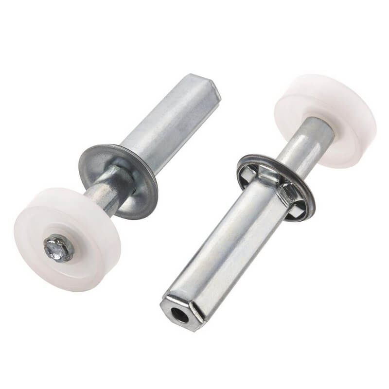 Ace Silver Plastic Bi-Fold Door Pivot 7/8” 2 pc