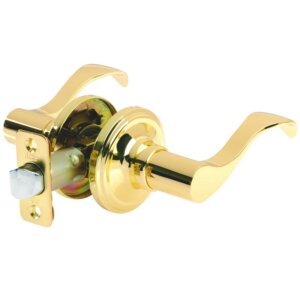 Ace Wave Polished Brass Steel Passage Lever