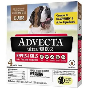 Advecta Ultra Flea & Tick Treatment for XL Dogs 55 lb+ 4 pk