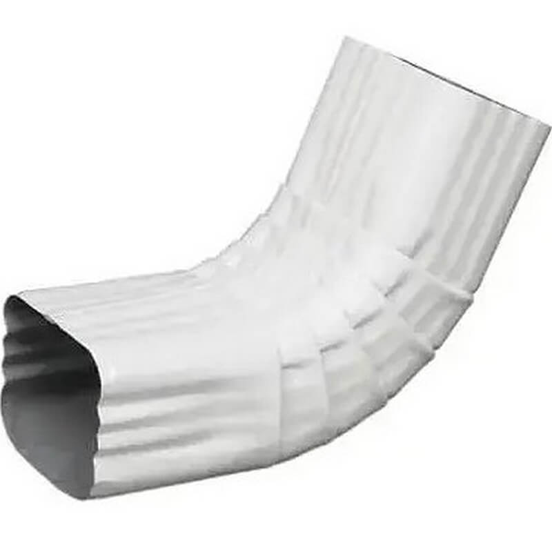 Amerimax White Aluminum Style A Front Gutter Elbow 2”x3”